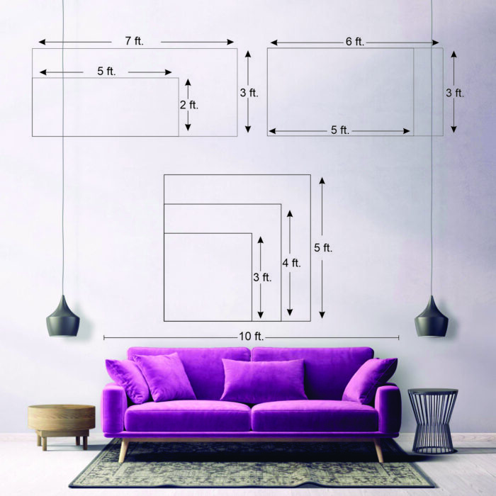 Size guide for canvas prints