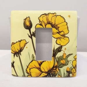 Flower Design printed on electrical switch boad