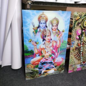Shree Ram, Mata Sita and Human Image Printed on Glass sheet