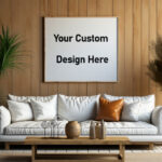 "Your Custom Design here" Printed in Canvas.