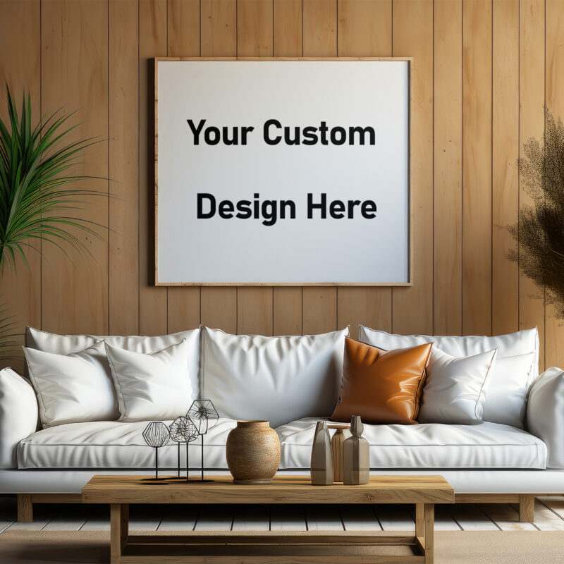 "Your Custom Design here" Printed in Canvas.