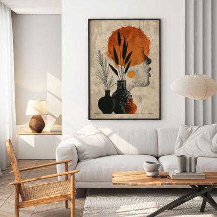 Silhouette Nature Harmony Canvas Print (Rolled Canvas) 3'x5' ft.