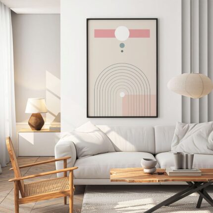 Minimalist Geometric Abstract Canvas Print (Rolled Canvas) 3'x5' ft.