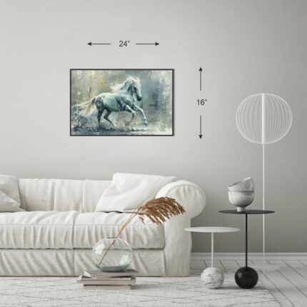 Majestic Grace - A Stunning Horse Canvas Print (24"x16" Rolled Canvas)