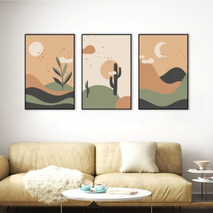 Abstract Landscape Rolled Canvas Print - Set of 3 (1.3'x2' ft. each)