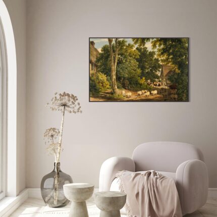 Rustic Charm - A Peaceful Countryside Scene (24"x36" Rolled Canvas)