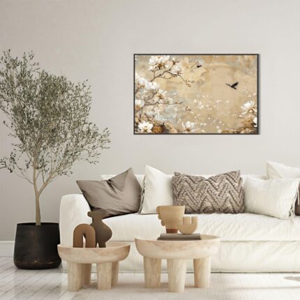Serene Blossoms - A Tranquil Tapestry (24"x36" Rolled Canvas)