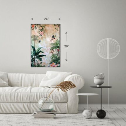 Tropical Paradise - A Lush Floral Canvas Print (24"x36" Rolled Canvas)