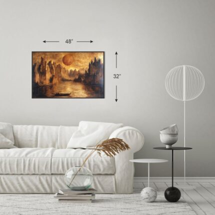 Ethereal Dreamscape - A Mystical Canvas Print (32"x48" Rolled Canvas)