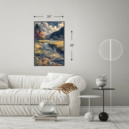 Autumn Serenity - A Peaceful Landscape (24"x36" Rolled Canvas)