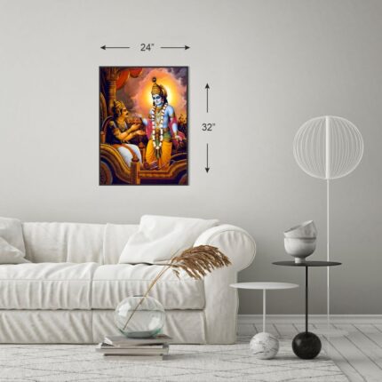 Divine Discourse - The Bhagavad Gita Canvas Print(24"x32" Rolled Canvas)