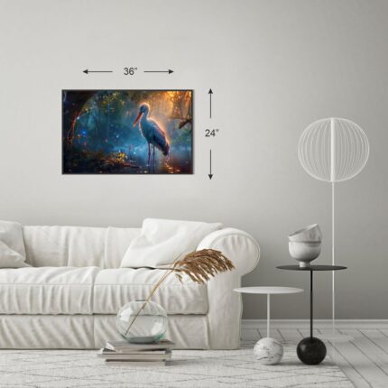 Serene Sanctuary - A Mystical Forest Scene (24"x36" Rolled Canvas)