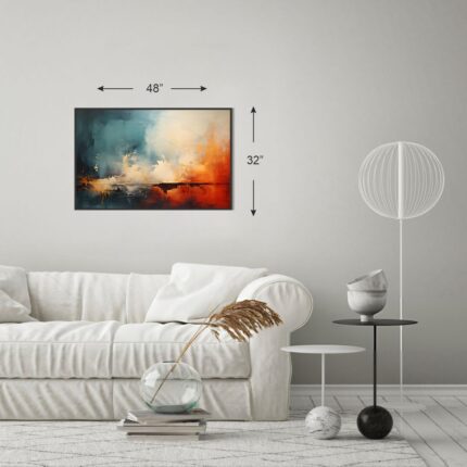 Dawn of a New Day - A Vibrant Abstract Canvas Print (32"x48" Rolled Canvas)