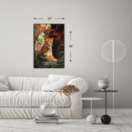 Regal Majesty - A Majestic Lioness Canvas Print (24"x36" Rolled Canvas)