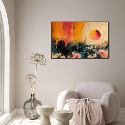 Cosmic Dawn - An Abstract Expressionist Canvas (24"x36" Rolled Canvas)