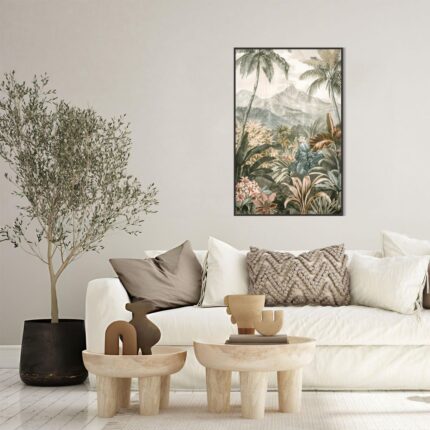 Tropical Paradise - A Lush Jungle Escape (24"x36" Rolled Canvas)