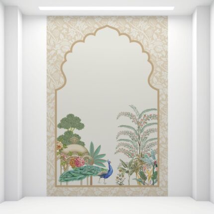 Ornate Peacock and Floral UV Digital Printed Self-Adhesive Wallpaper - Elegant Heritage Design 2