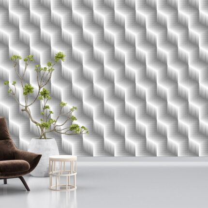 Three-Dimensional Cube UV Digital Printed Self-Adhesive Wallpaper - Intricate Geometric Design
