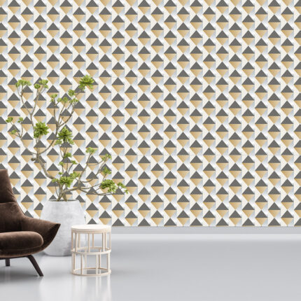 Geometric Triangle UV Digital Printed Self-Adhesive Wallpaper - Modern Chic Design