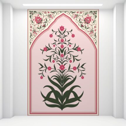 Elegant Botanical Arch UV Digital Printed Self-Adhesive Wallpaper - Intricate Floral Design